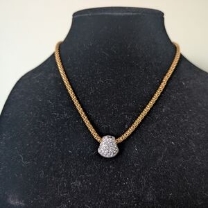 Vintage Gold and Silver Pendant Necklace